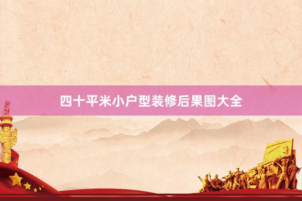 四十平米小户型装修后果图大全
